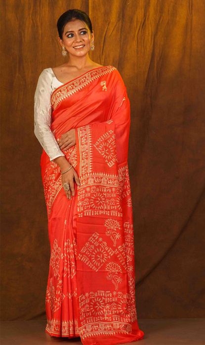 PRINTED SILK SAREE