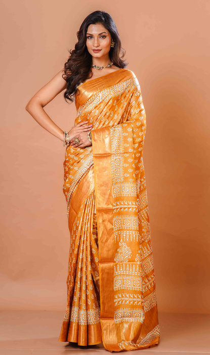 PRINTED TUSSAR SAREE