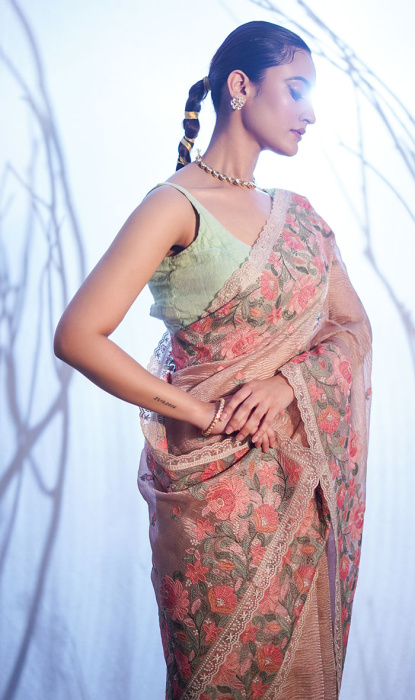 DESIGNER TISSUE SAREE